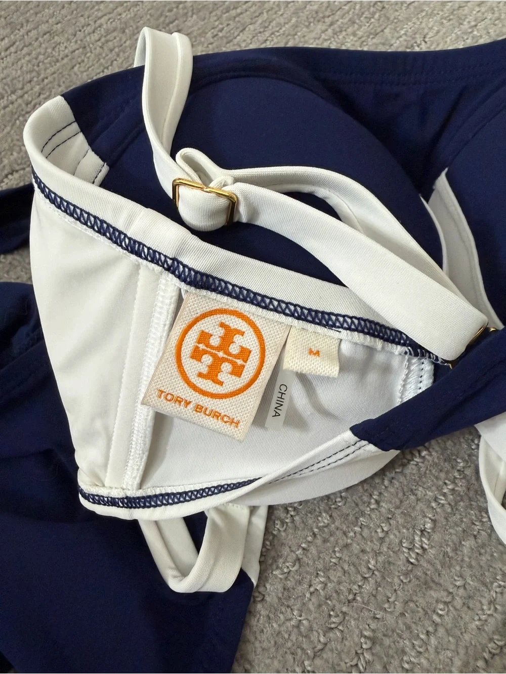 Tory Burch Lipsi Colorblock Bikini, Size M